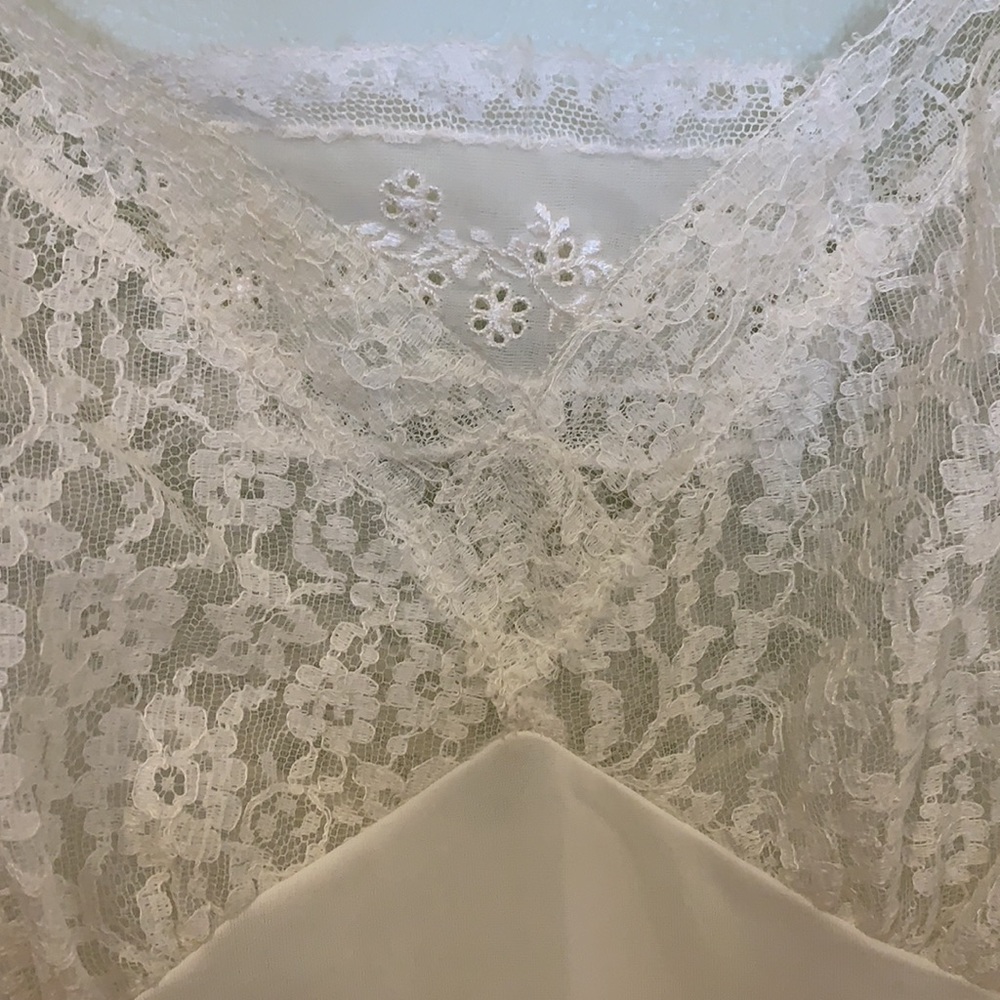 Vintage White Lace Top & Bottom Slip Dress - Picture 4 of 7